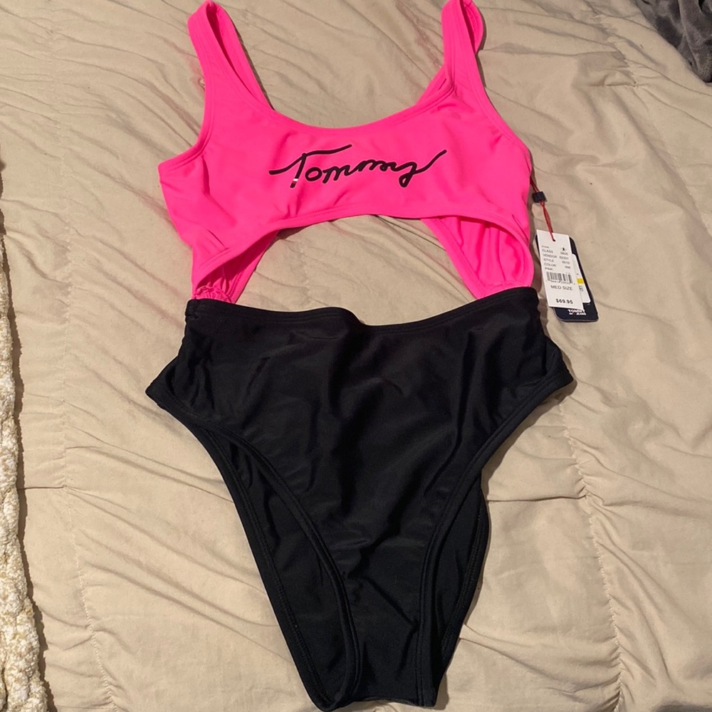 Tommy Hilfiger Pink and Black Bikini